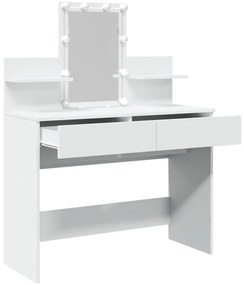 Toucador com LEDs 100x40x130 cm branco