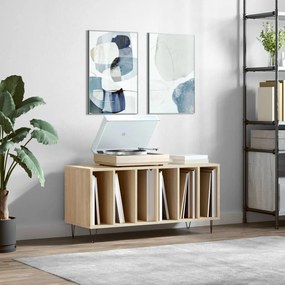 vidaXL Armário p/ discos 100x38x48cm derivados madeira carvalho sonoma