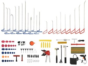 vidaXL 89 pcs conjunto ferramentas reparação de mossas sem repintura