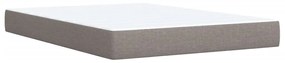 Cama com molas/colchão 140x190 cm tecido castanho-acinzentado