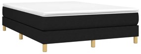 Estrutura de cama sem colchão 140x190 cm tecido preto