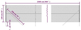 Cerca de arame 1,4x25 m verde