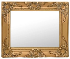Espelho de parede estilo barroco 50x40 cm dourado