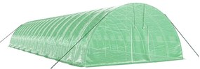 Estufa com estrutura de aço 108 m² 18x6x2,85 m verde