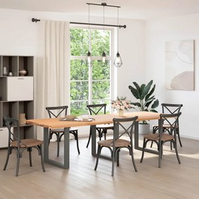 Pés para mesa de jantar em forma de U, 3 peças, antracite, 80x (72-73)