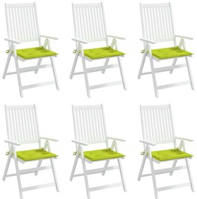 Almofadões cadeiras jardim 6 pcs tecido oxford verde brilhante