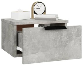 Mesas de cabeceira parede 2 pcs 34x30x20 cm cinza cimento