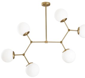 Candeeiro Damar – Amarelo e Branco – 100 x 58 cm