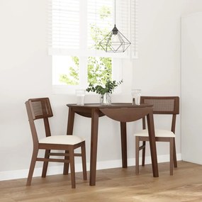 vidaXL Cadeiras de jantar com almofadões 2 pcs madeira maciça castanho