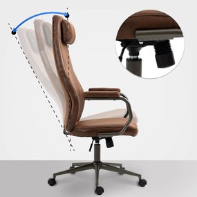 Cadeira de escritório Pocatello Industria Estilo Antigo Conhaque