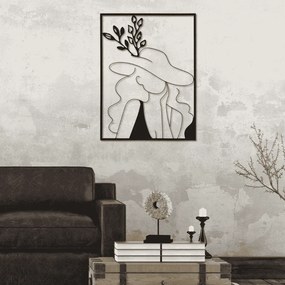 PAINEL DE PAREDE DE FERRO ELEGANT 60X1X80 CM PRETO