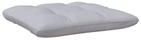 7 pcs conjunto lounge de jardim + almofadões cinza pinho maciço