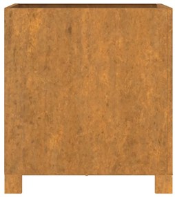 Vaso/floreira com pernas 42x40x43 cm aço corten cor enferrujado