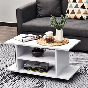 Móvel para televisão com rodas, para televisões até 42 polegadas, 80 x 40 x 40 cm, branco