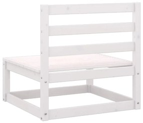 3 pcs conjunto lounge de jardim pinho maciço branco