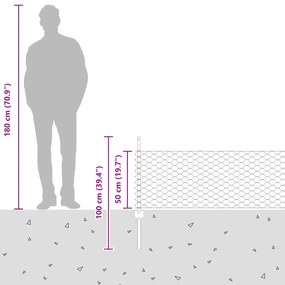 Postes de Cerca vidaXL 5 pcs Canal U Cinza 60 cm Aço