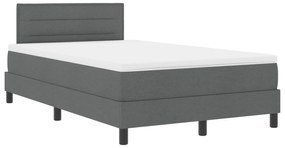 Cama Box com Colchão Cinza Escuro 120x190 cm Tecido