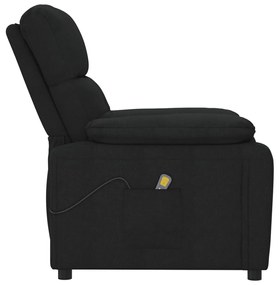Poltrona de massagens reclinável tecido preto