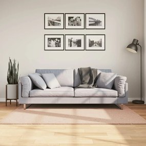 Tapete pelo curto macio e lavável HUARTE 120x170 cm rosa-pálido