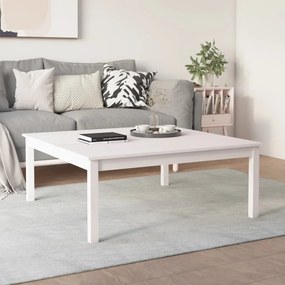 Mesa de centro 100x100x40 cm pinho maciço branco