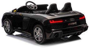 Carro elétrico para crianças Audi R8 SPYDER Dois lugares 24V, leitor MP3 com USB/AUX e Bluetooth, bateria 24V/14Ah, 2 motores de 200W, rodas EVA com s