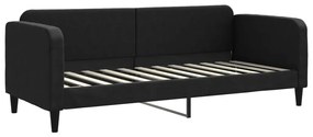 Sofá-cama com gavetão 80x200 cm tecido preto
