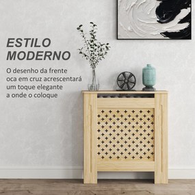 Cobertura de Radiador "Nordic" – MDF – 78x19x82 cm – Carvalho