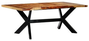 vidaXL Mesa de jantar 200x100x75 cm madeira de acácia maciça