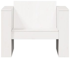 Sofá de jardim 79x60x62 cm madeira de pinho maciça branco