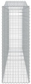 Cestos gabião arqueados 2pcs 400x50x140/160cm ferro galvanizado