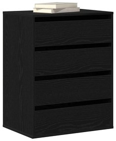 Cômoda vidaXL Preto Carvalho 60x41x76 cm Madeira Derivada