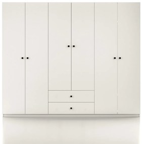 Conjunto de Quarto Royal – Branco – Roupeiro 175x182x50 cm, Estrado 16