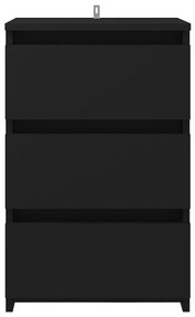 Mesas de cabeceira 2 pcs 40x35x62,5 cm derivados madeira preto