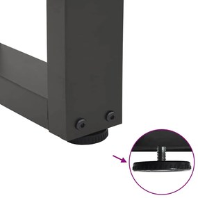 Pés para mesa de jantar em V 2 peças antracite 80x(72-73,3) cm aço