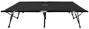 Espreguiçadeira/cama dobrável para 2 pessoas aço preto