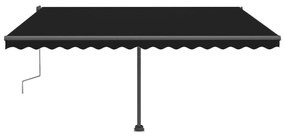 Toldo retrátil manual com LED 400x300 cm antracite