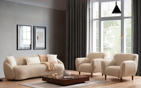 Sofá de 3 Lugares Napoli – Cappuccino – 230x75x94 cm