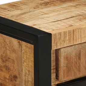 Mesa de cabeceira 40x30x50 cm madeira maciça manga áspera