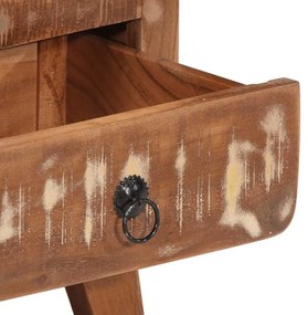 Mesa de cabeceira 40x32x46 cm madeira recuperada maciça