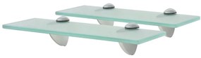 Prateleiras flutuantes 2 pcs vidro 30x10 cm 8 mm