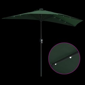 Guarda-sol de Jardim Verde 294 x 150 x 223 cm tecido