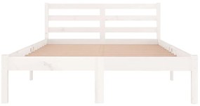 Estrutura de cama 120x200 cm pinho maciço branco