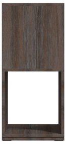 Armário giratório 34,5x34,5x75,5cm aglom. cinza/carv. castanho