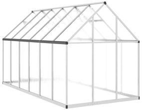 Estufa com estrutura base 334x169x195 cm alumínio prateado