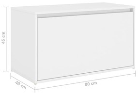 Banco de corredor 80x40x45 cm contraplacado branco