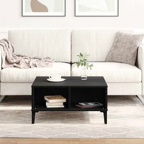 Mesa de Centro vidaXL Preto Carvalho 60x60x30 cm Madeira Consolidade