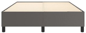 Estrutura de cama 140x200 cm couro artificial cinzento