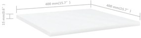 Prateleiras para estante 4 pcs 40x40x1,5cm contraplacado branco