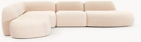 Sofá de canto modular XL em bouclé Wolke