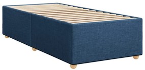 Estrutura de cama sem colchão 90x190 cm tecido azul